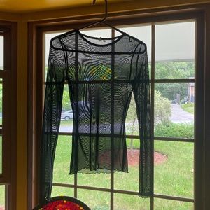 UO Long Sleeve Mesh Top